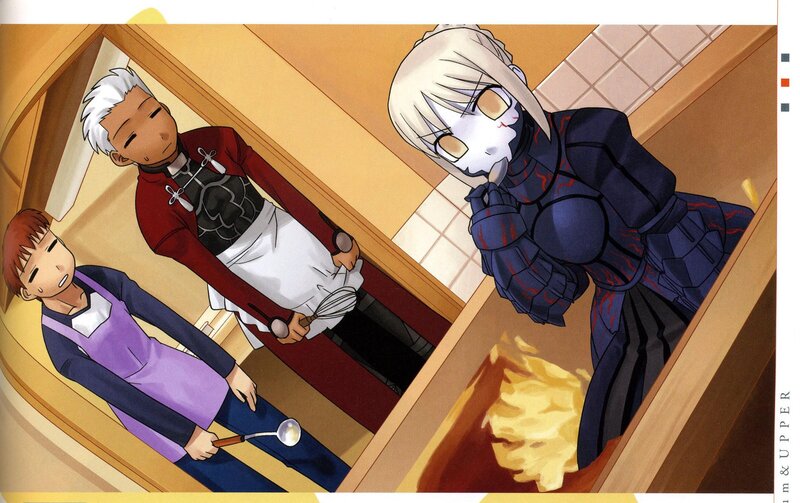 Three Characters in Kitchen