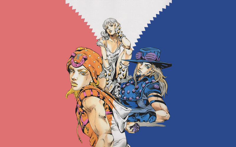Three Characters in Manga Art — Red
