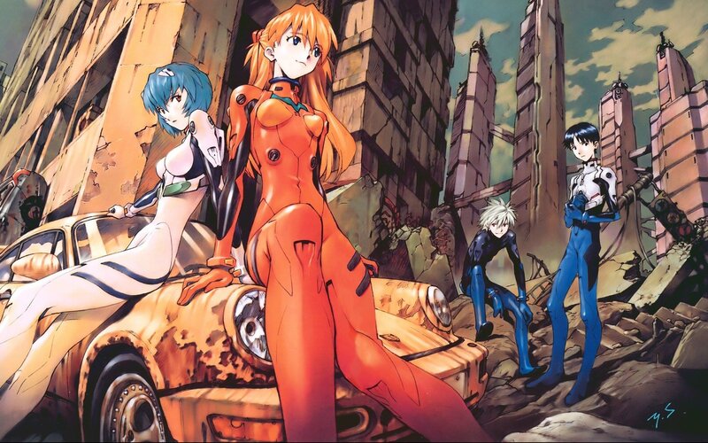 Three Characters in Orange Suit