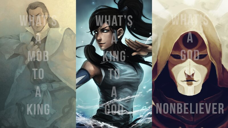 Three Characters in Panels