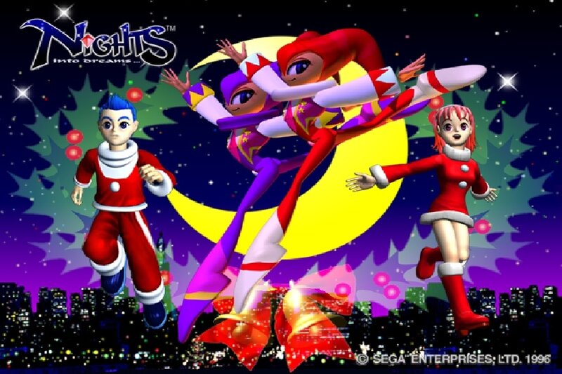 Three Characters in Red Suits