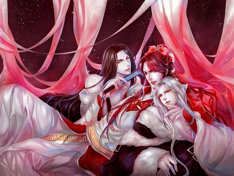 Three Characters in Robes