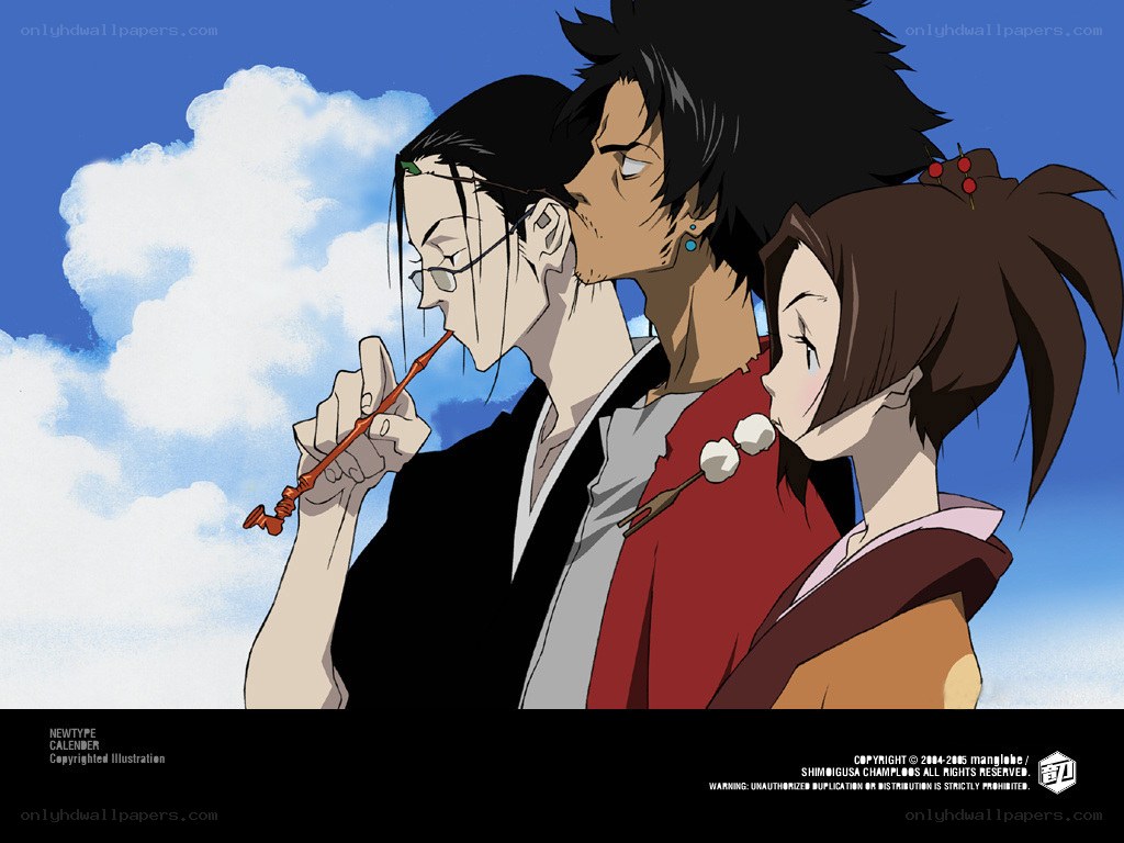 Three characters in traditional attire