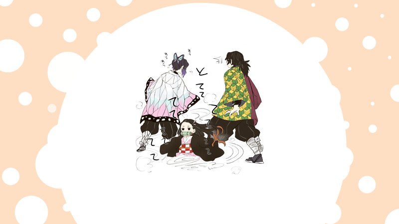 Three Characters in Traditional Clothing — White