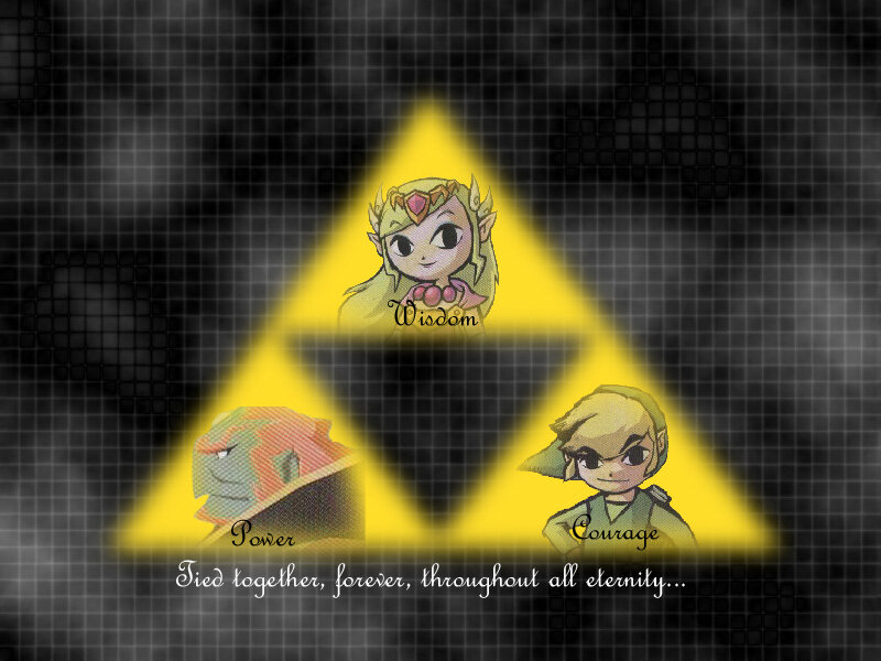 Three Characters in Triangle