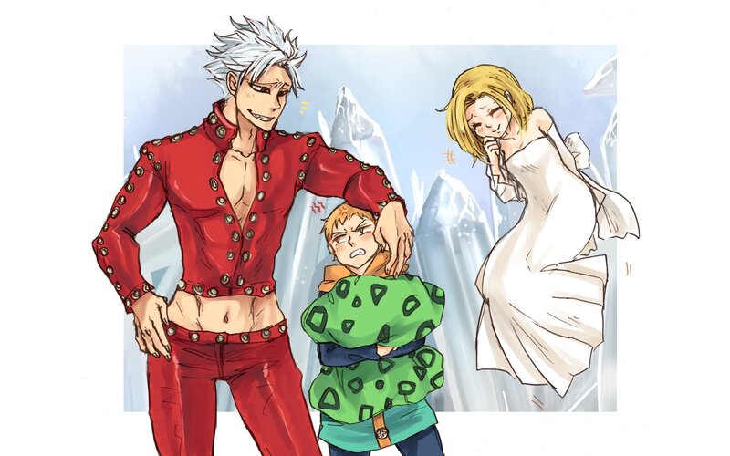 Three Characters in Winter — Red