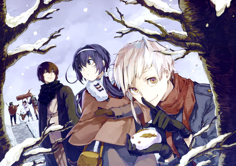 Three Characters in Winter — White, Calm