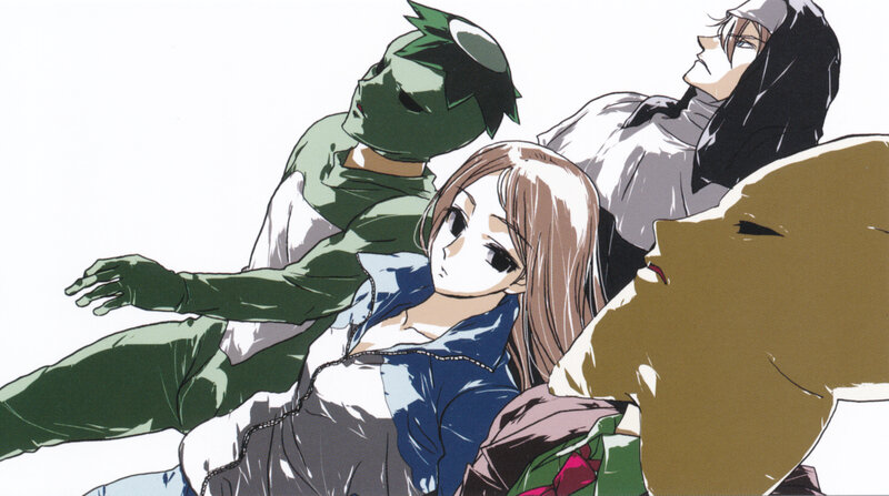 Three Characters Lying Down — White, Dramatic