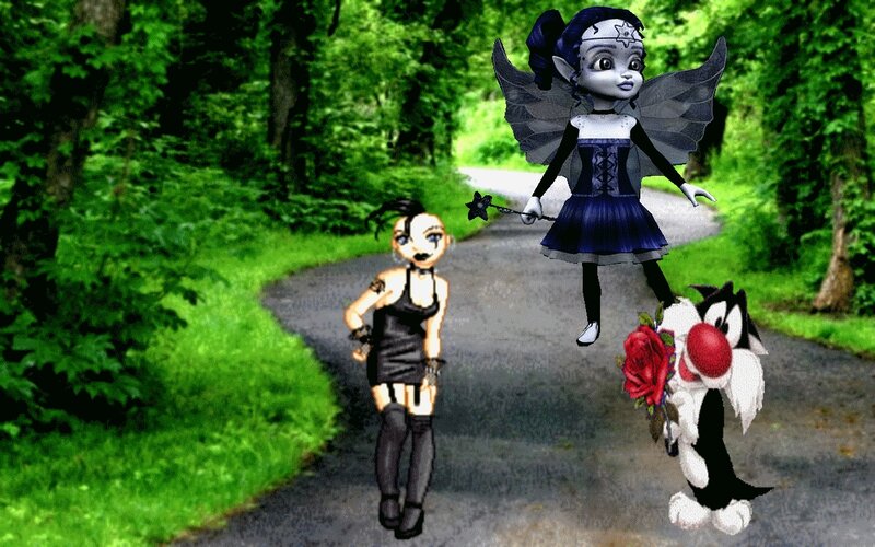 Three Characters on a Path