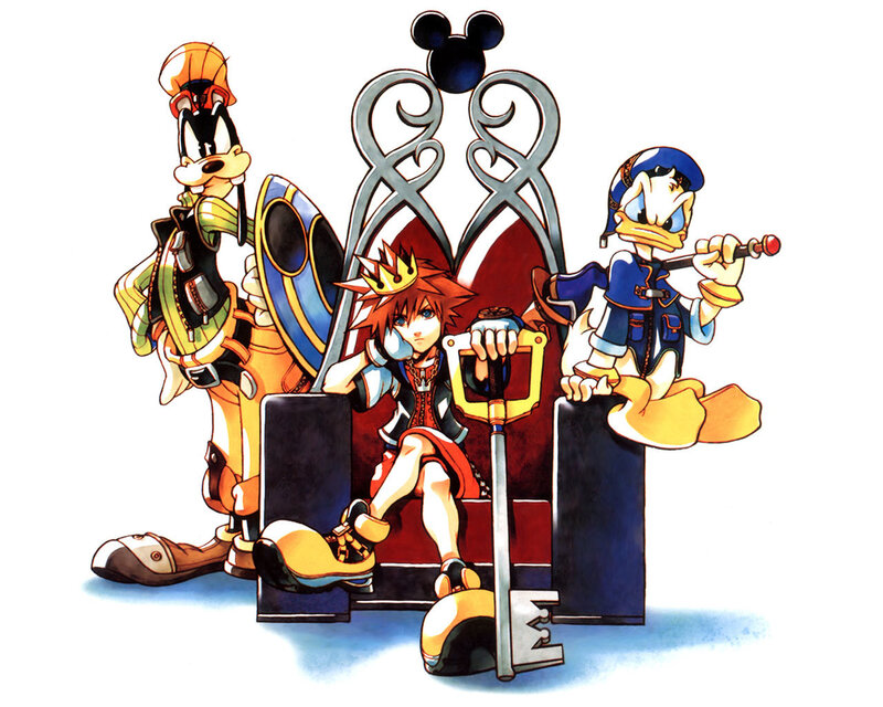Three Characters on a Throne — Red