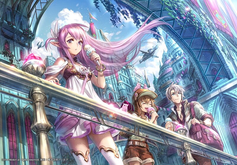 Three Characters on Balcony