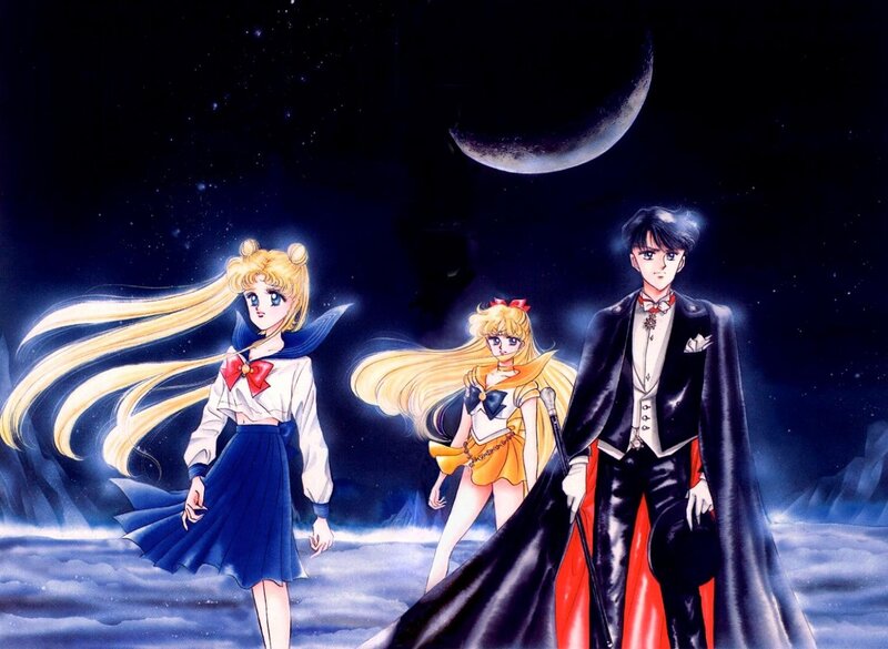 Three Characters on Moon — Blue