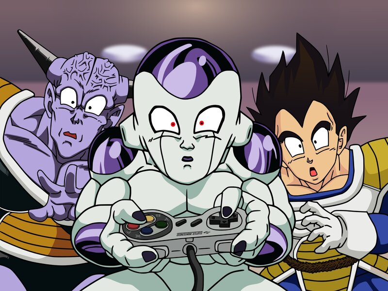 Three Characters Playing Game — Purple