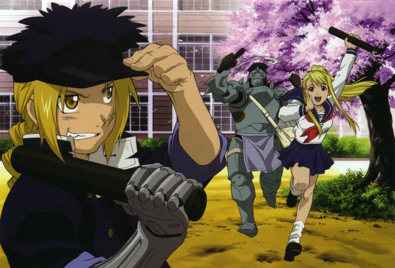 Three Characters Running — Purple
