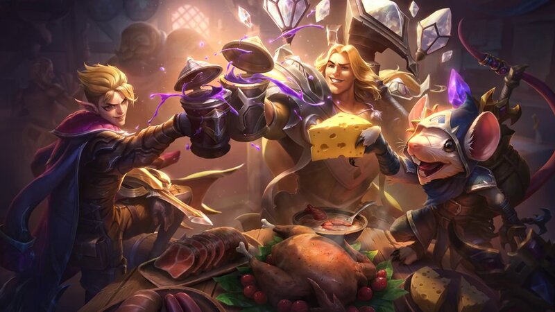 Three Characters Sharing a Meal