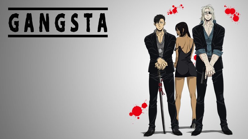 Three Characters Standing — Gray, Dark