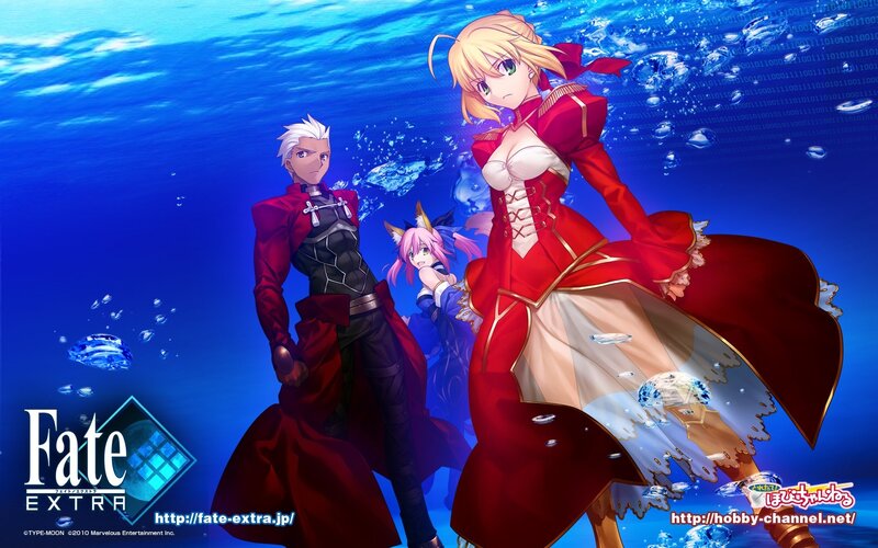 Three Characters Underwater — Blue, Dramatic