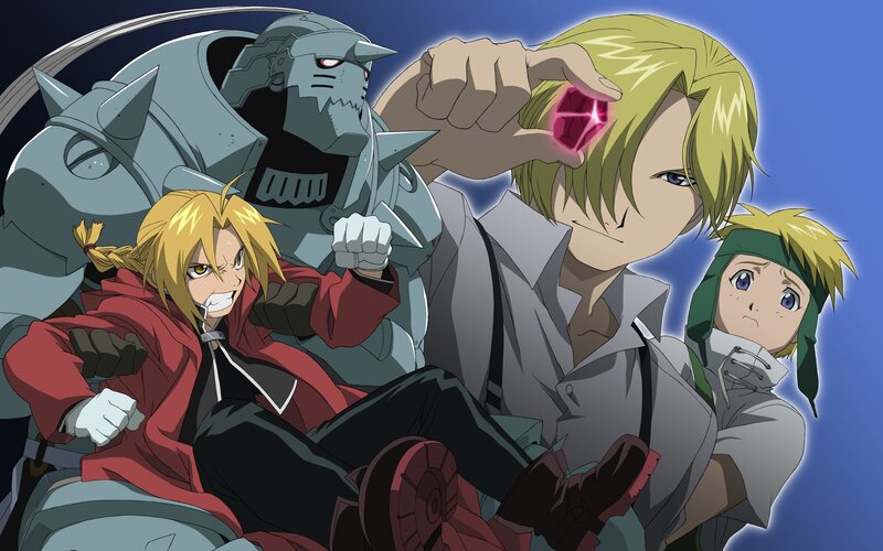 Three Characters with a Robot
