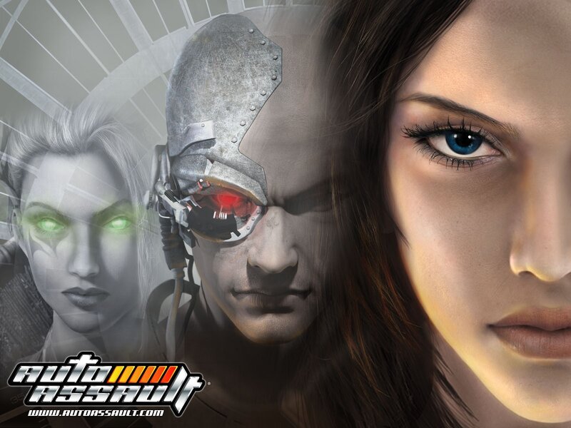Three Characters with Cybernetic Eyes