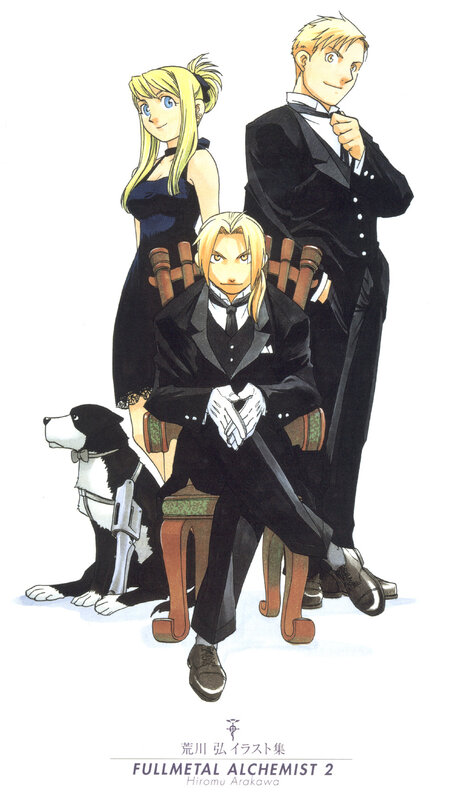 Three Characters with Dog