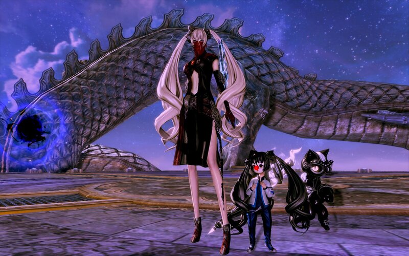 Three Characters with Dragon
