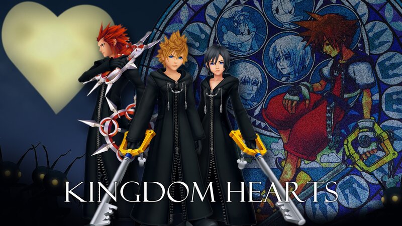 Three Characters with Keyblades — Black