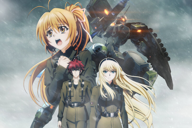 Three Characters with Mecha — Gray