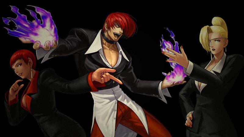 Three Characters with Purple Energy