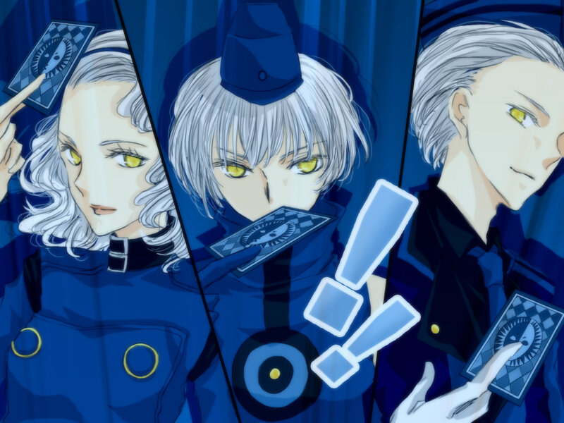 Three Characters with Silver Hair