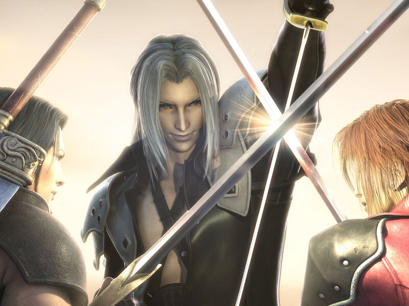 Three Characters with Swords