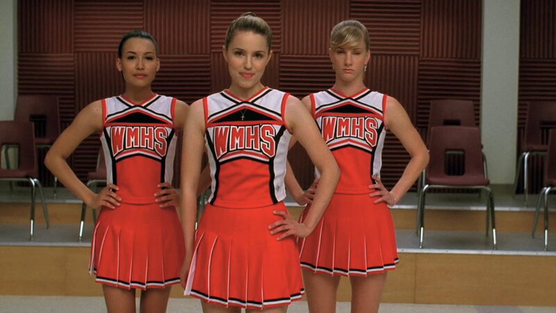 Three Cheerleaders in Uniform