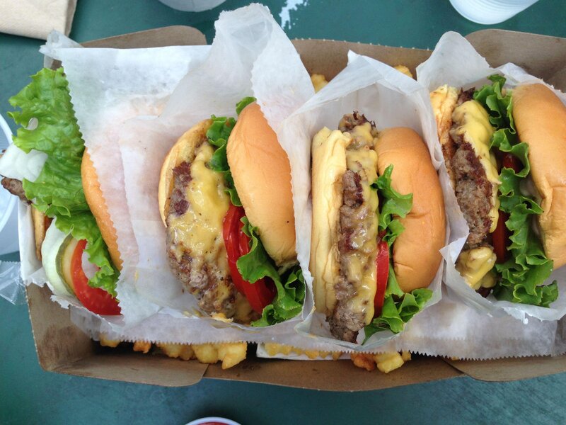 Three Cheeseburgers