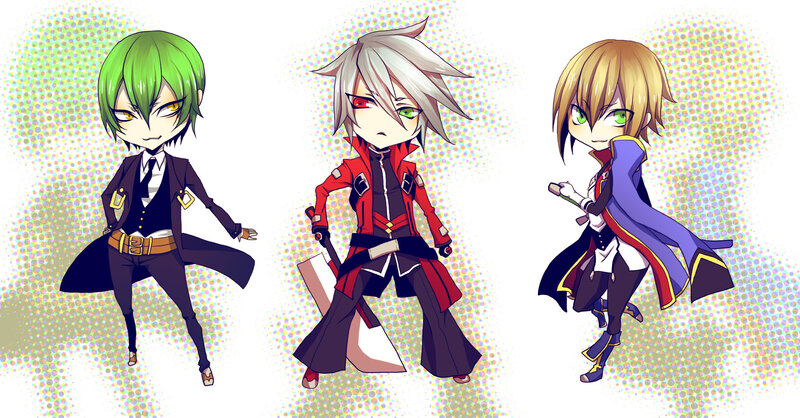Three Chibi Anime Characters — Green
