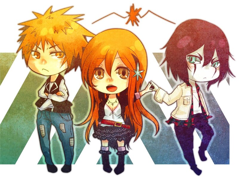 Three Chibi Anime Characters — Orange