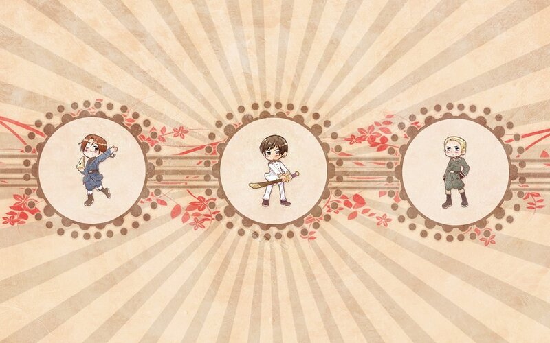 Three Chibi Characters — Beige