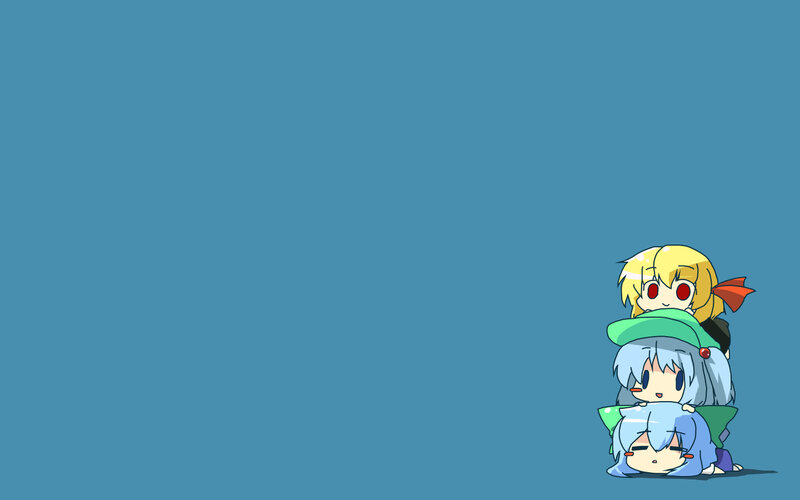 Three Chibi Characters — Blue, Calm