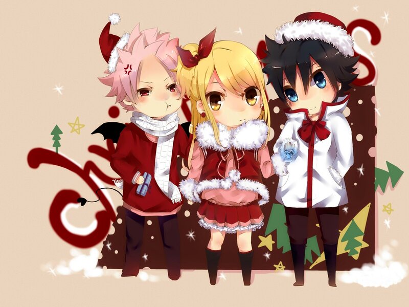 Three Chibi Characters — Red