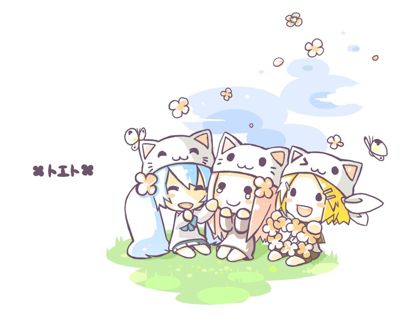 Three Chibi Characters — White