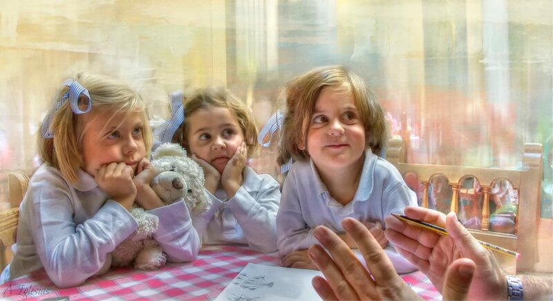 Three Children at Table