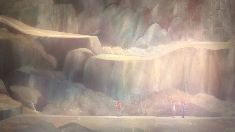Three Children in Canyon