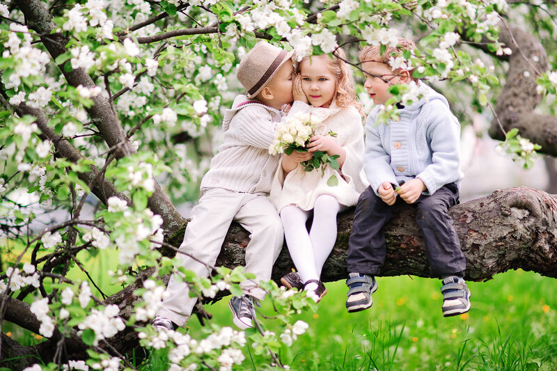 Three Children in Tree