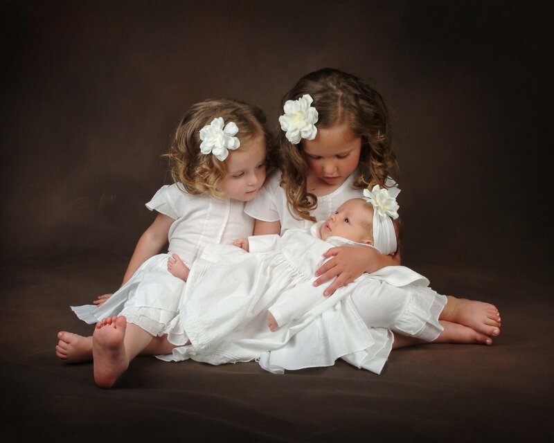 Three Children in White