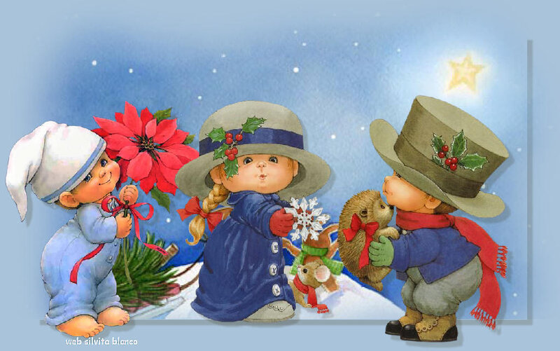 Three Children in Winter