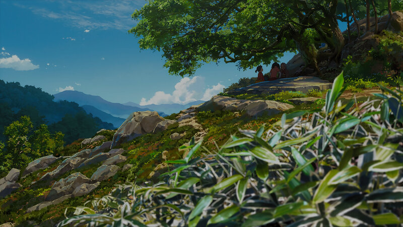 Three Children on a Hill