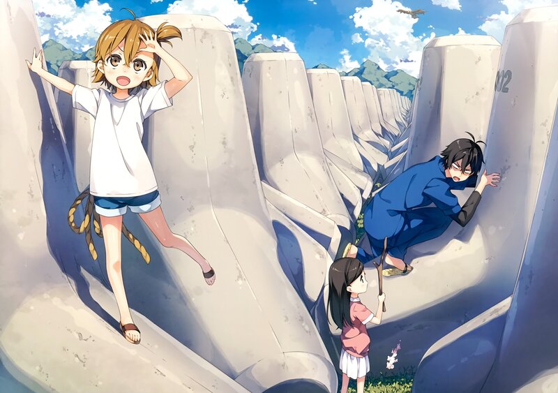 Three Children on Concrete Blocks