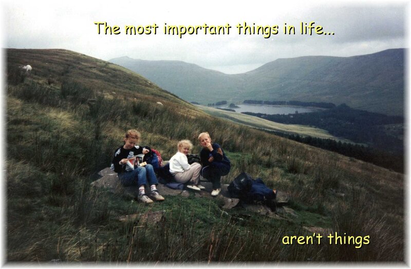 Three Children on Hillside