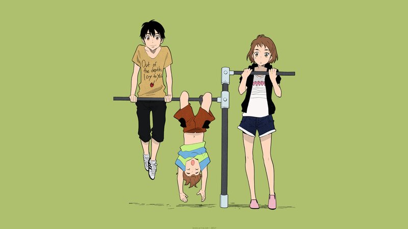 Three Children on Monkey Bars