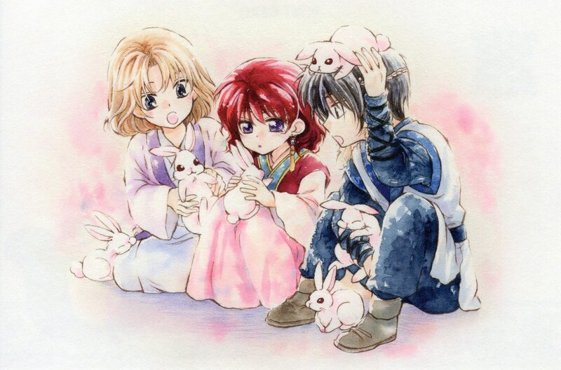 Three Children with Rabbits