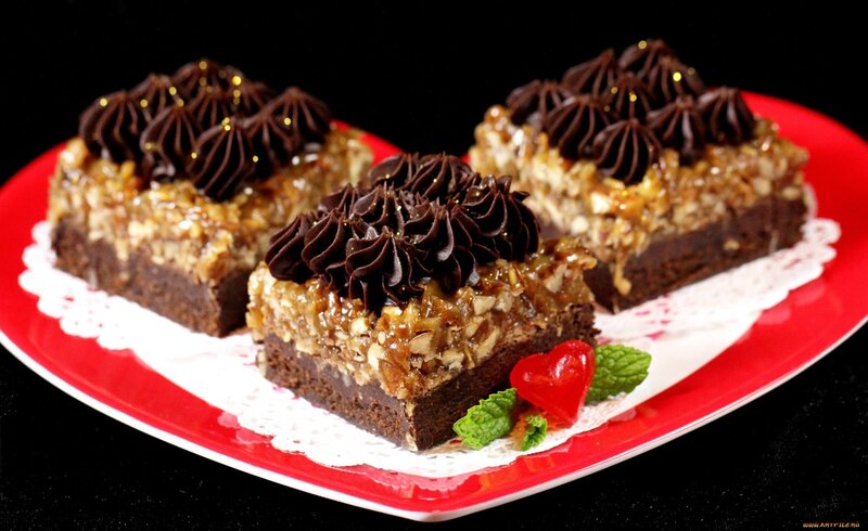 Three Chocolate Brownies