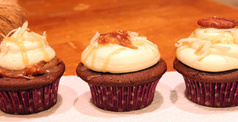 Three Chocolate Cupcakes